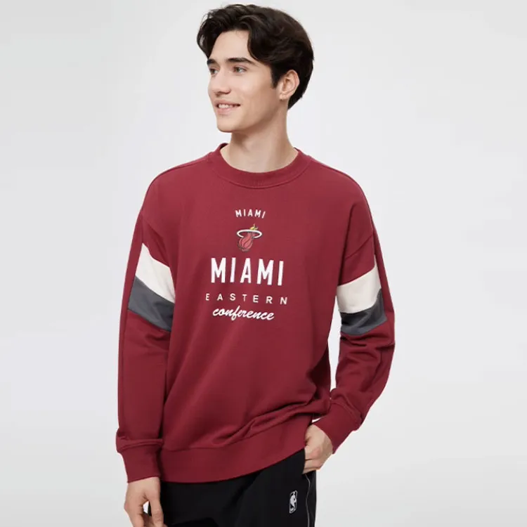 NBA Miami Heat Sweatshirts Unisex Deep Red-3
