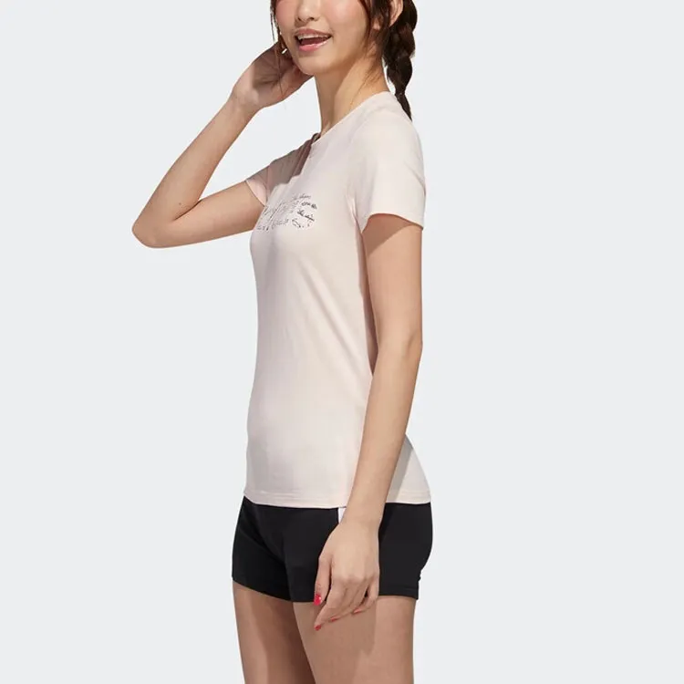 Adidas T Shirts Women's Light Pink-2