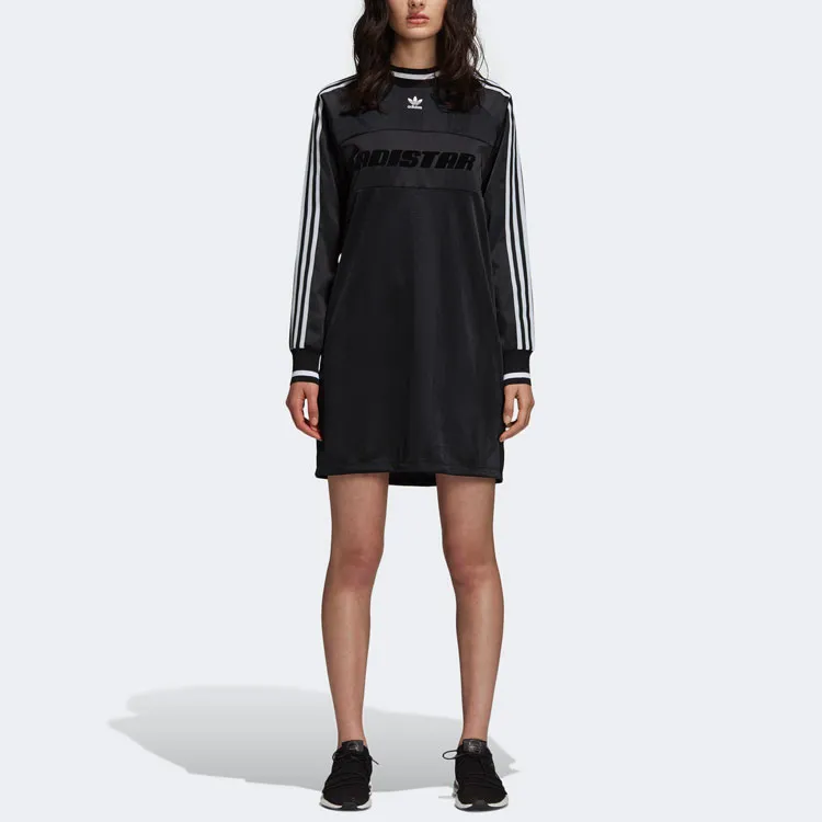 Adidas Originals Long Sleeved Dresses Women's Black-1