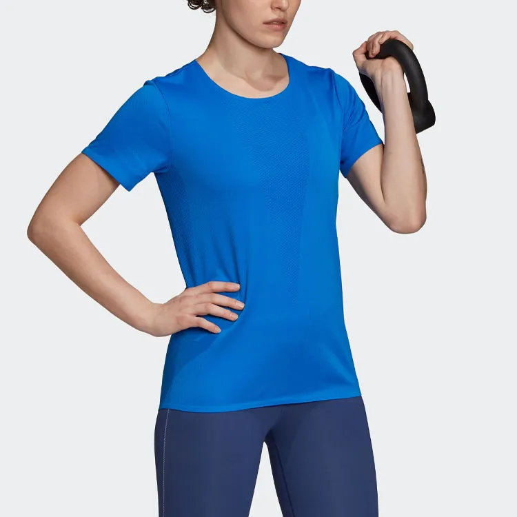 Adidas D4T T Shirts Women's Sky Blue-4