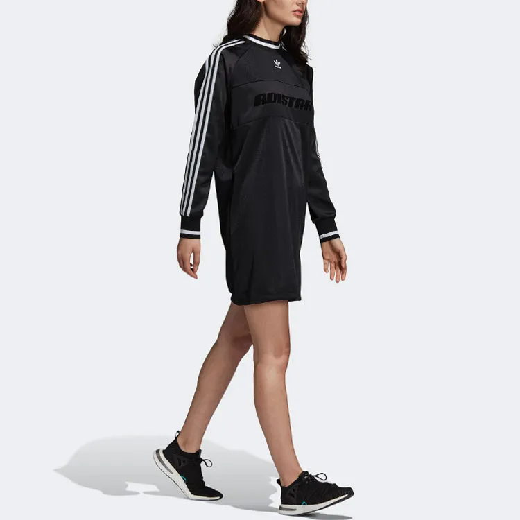 Adidas Originals Long Sleeved Dresses Women's Black-4