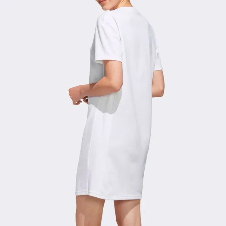 Adidas Neo Short Sleeved Dresses Women's White-3