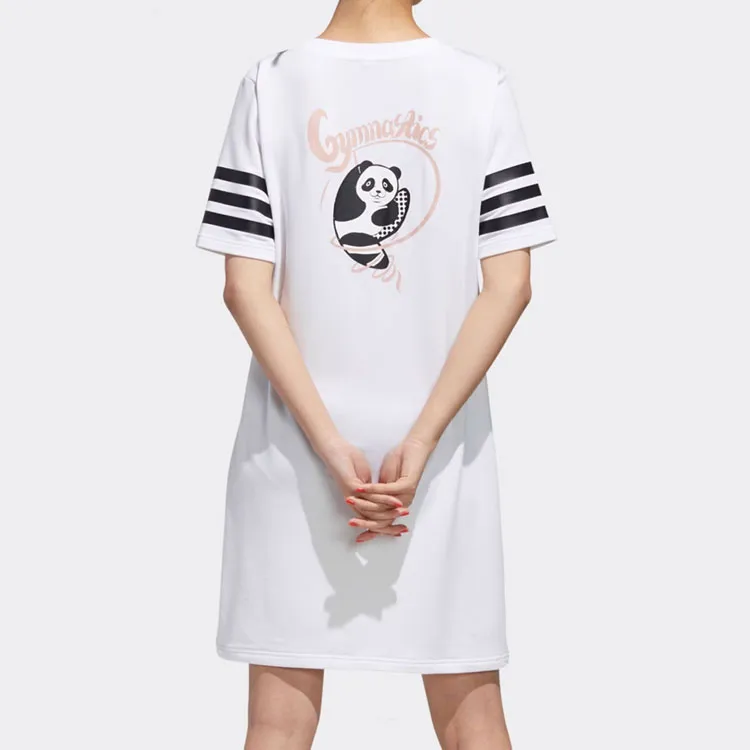 Adidas Neo Short Sleeved Dresses Women's White-2