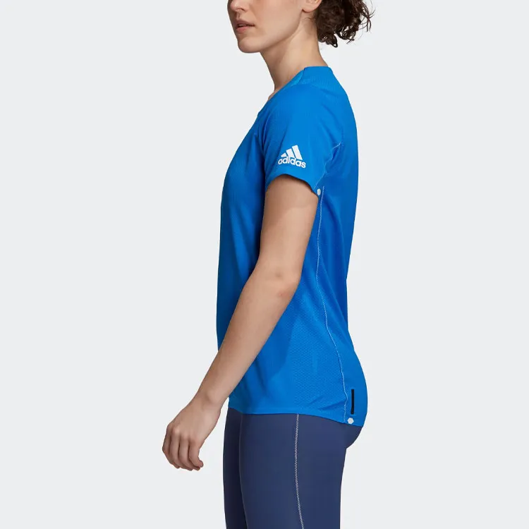 Adidas D4T T Shirts Women's Sky Blue-2