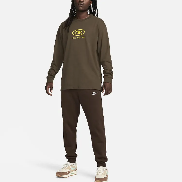 Nike T-Shirts Men Brown-2