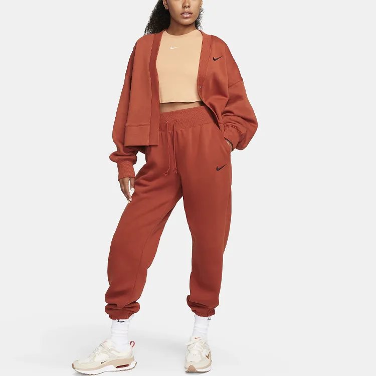 Nike Knitted Sweatpants Women's Orange-2