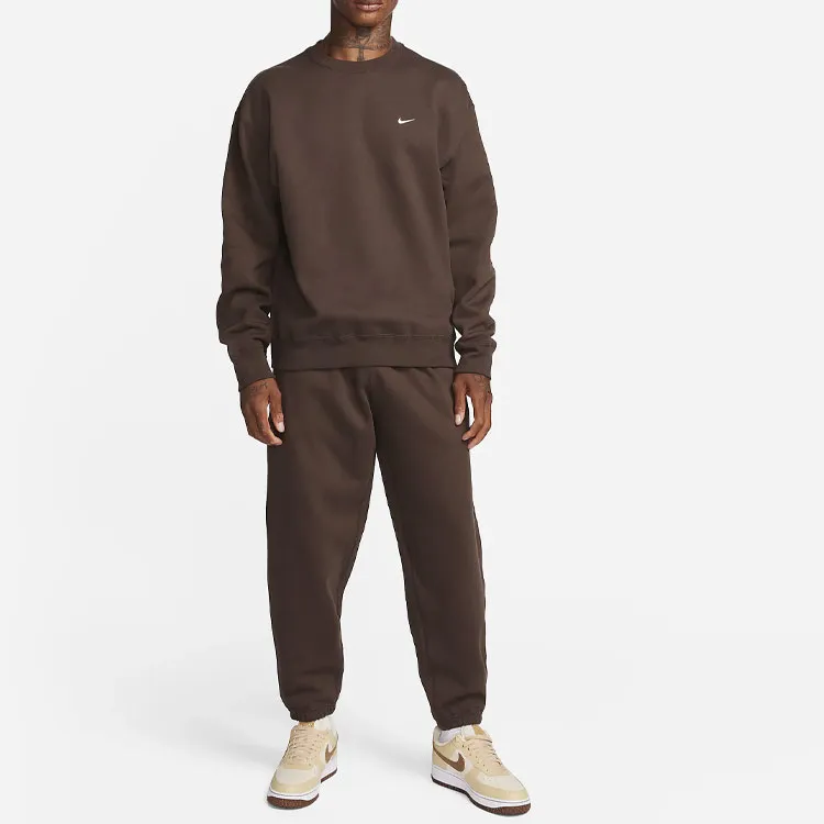 Nike Solo Swoosh Fleece Crewneck Hoodie-2