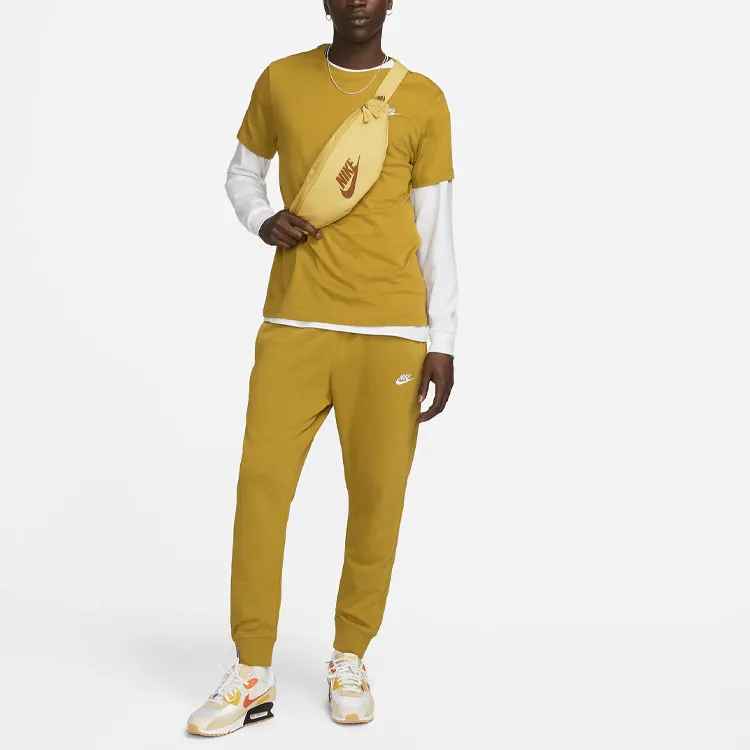 Nike Knitted Sweatpants Men Yellow-2