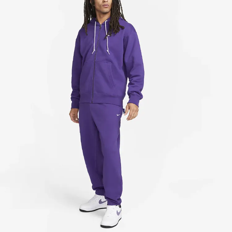 Nike Solo Swoosh Knitted Sweatpants Men's Purple-2