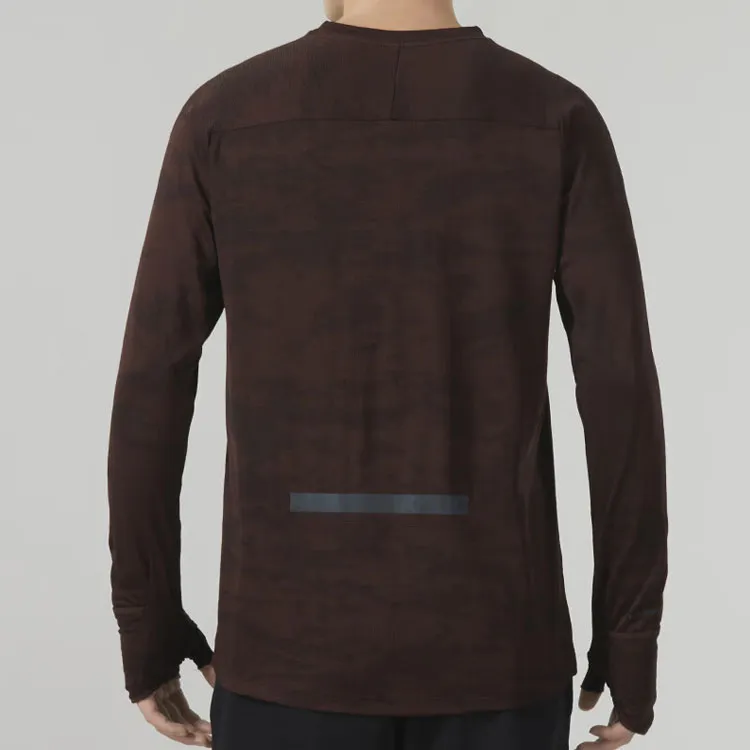 Nike Long Sleeved T Shirts Men's Dark Brown-3