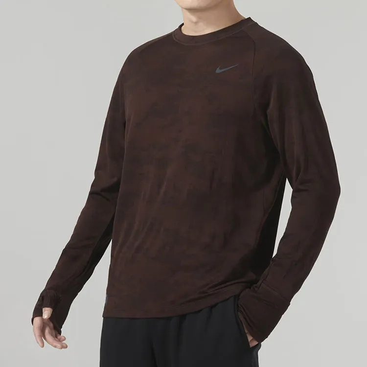 Nike Long Sleeved T Shirts Men's Dark Brown-4