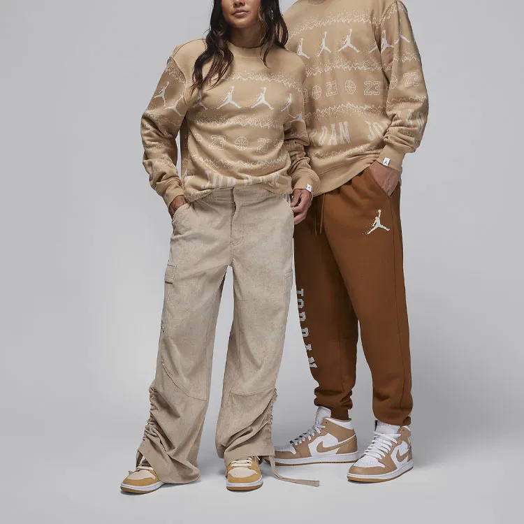Jordan Essentials Holiday Sweatshirt Unisex Khaki-1