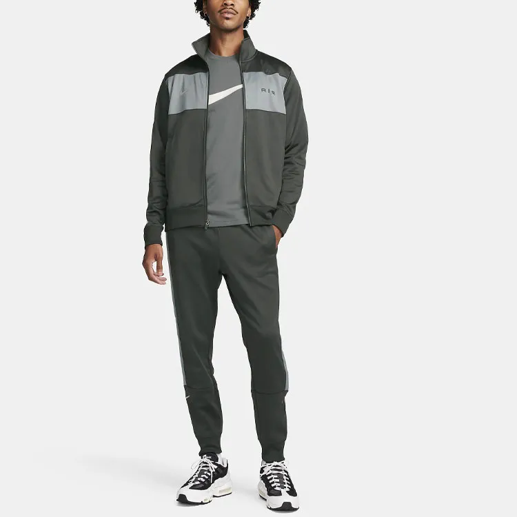 Nike Air Knitted Sports Pants Men's Olive Green-2