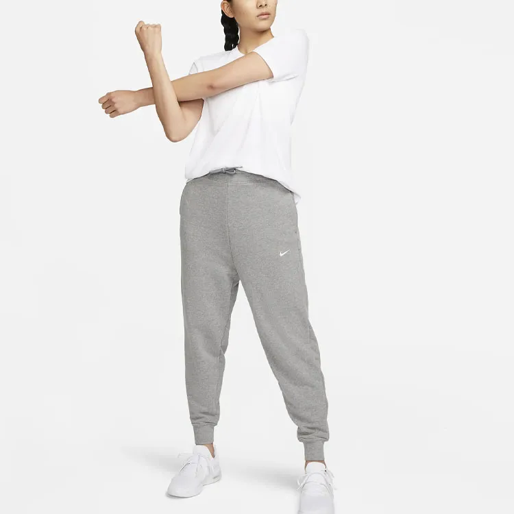 Nike Dri FIT One Knitted Sports Pants Women's Gray-2