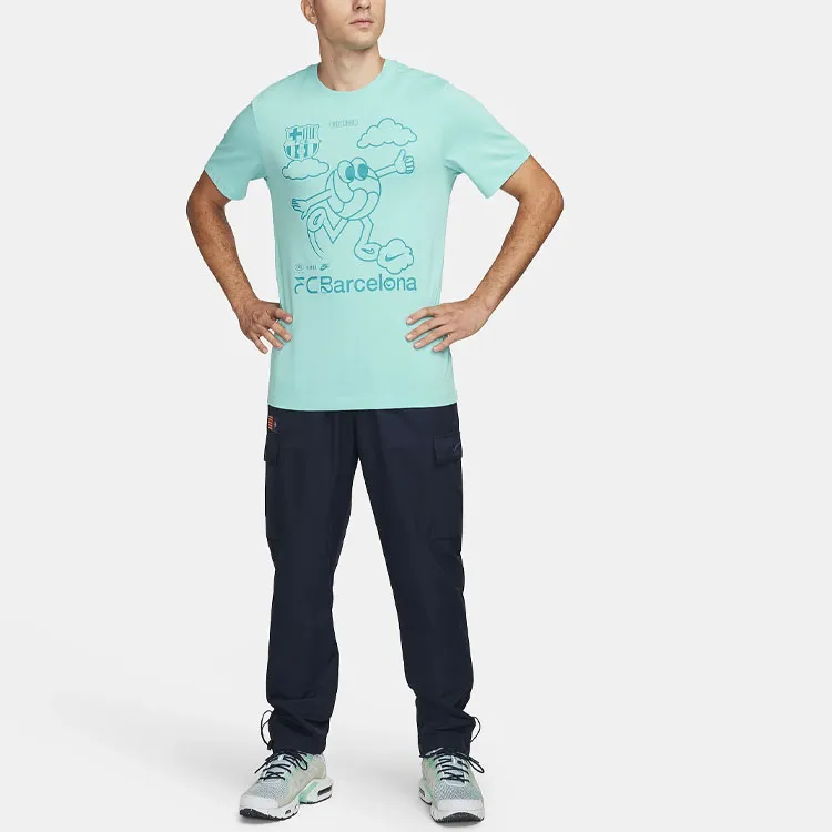 Nike FC Barcelona T-Shirt Men's Light Aqua Green-2