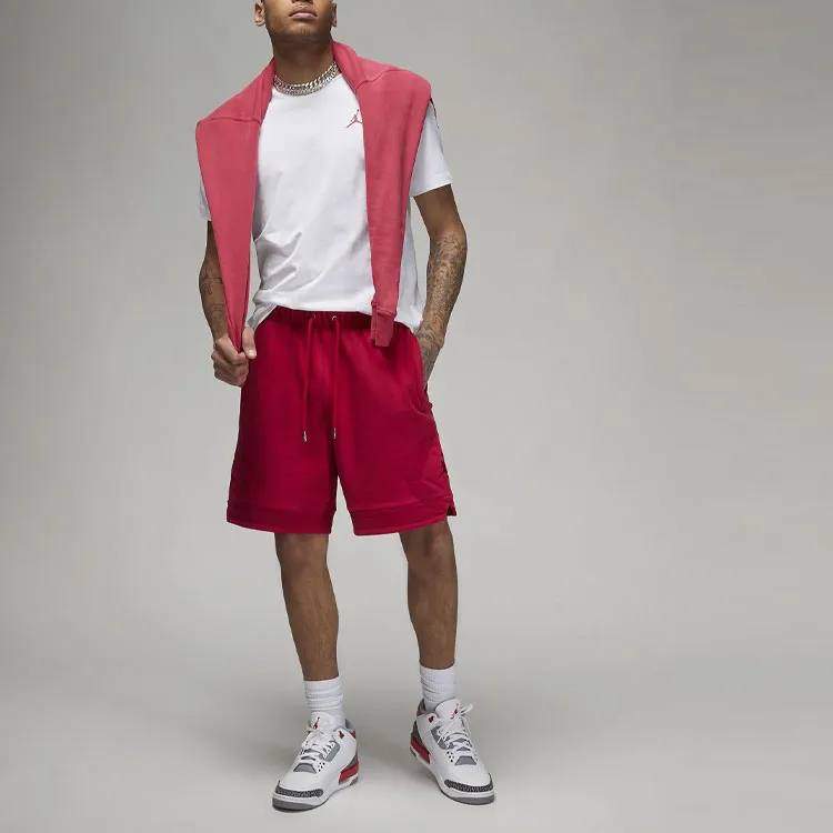 Jordan Flight Fleece Sports Shorts Men's Red-1