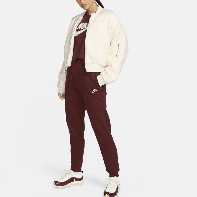 Nike Sportswear Club Fleece Knitted Sports Pants Women's Brown-2