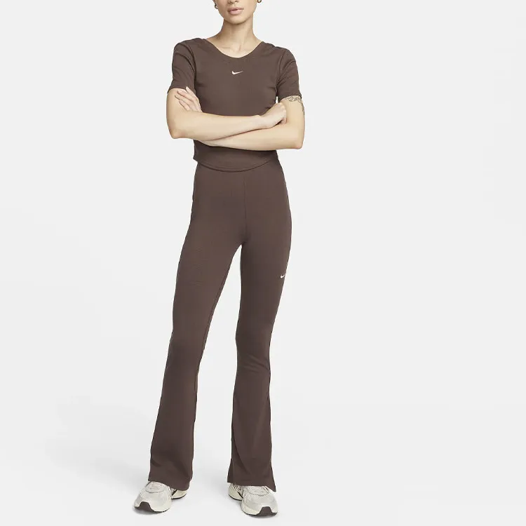 Nike Sportswear Chill Knit Women's Tight Mini-Rib Flared Leggings-2