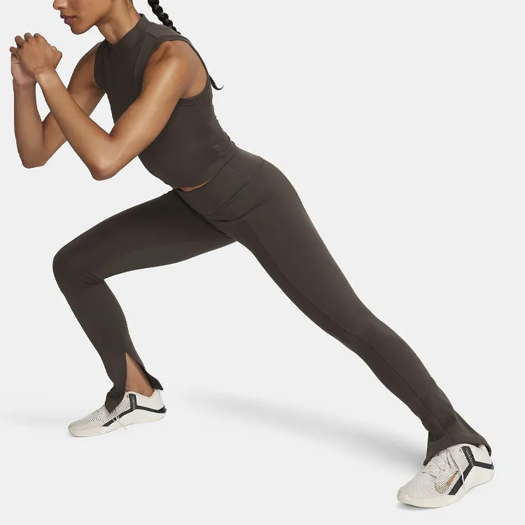 Nike One Women's High Waisted Full Length Split Hem Leggings-2