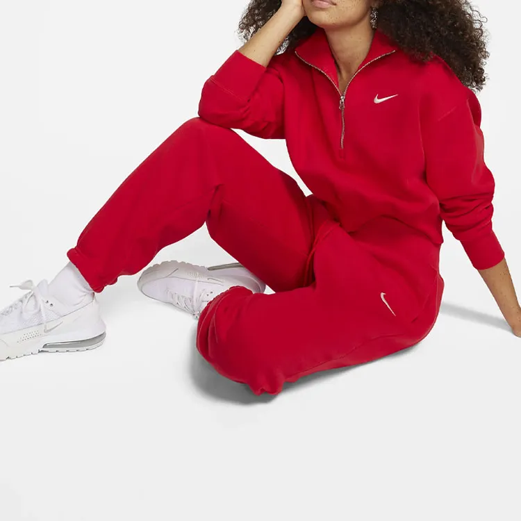 Nike Sportswear Phoenix Fleece Knitted Sports Pants Women's University Red-2