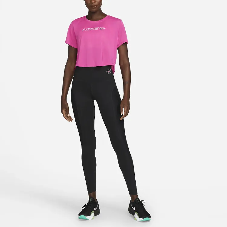 Nike Dri-FIT One Icon Clash T-Shirt Women's Pink-2