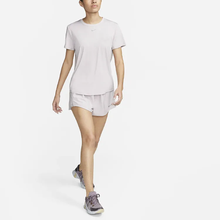 Nike One Casual Shorts Women's White Gold Purple-1
