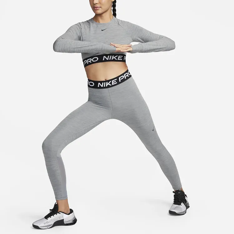 Nike Pro Women's Dri FIT Cropped Long Sleeve Top-2