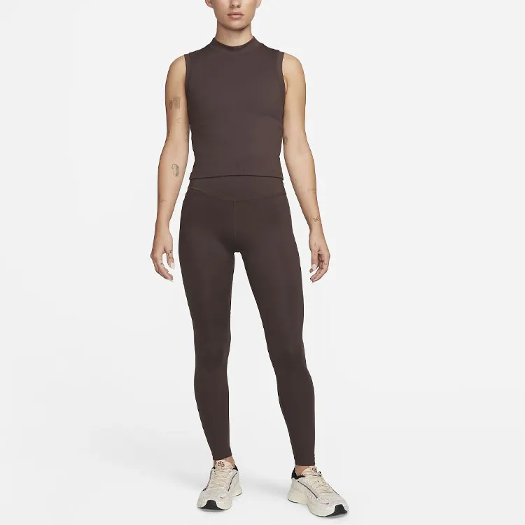 Nike One Fitted Women's Dri FIT Mock Neck Cropped Tank Top-2