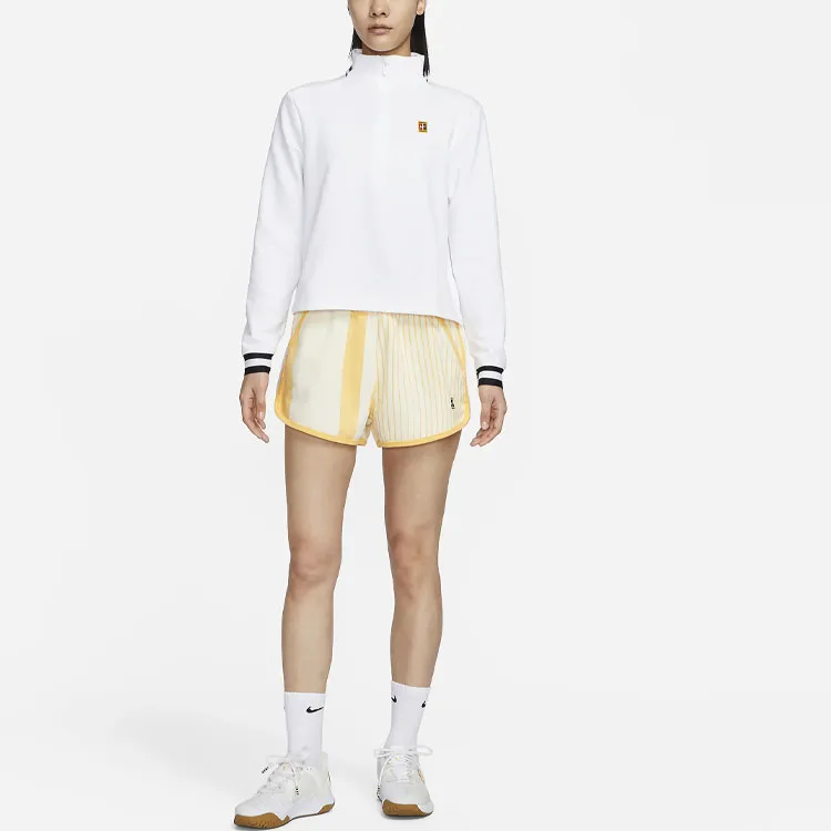 Nike Court Heritage Sports Shorts Women's Yellow Jade Gold-1