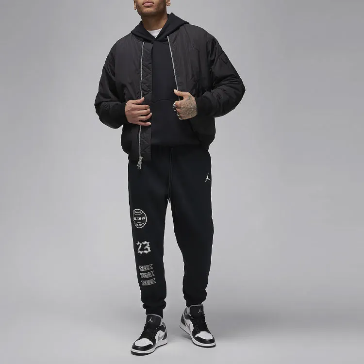 Jordan Essentials Knitted Sports Pants Men's Black-2