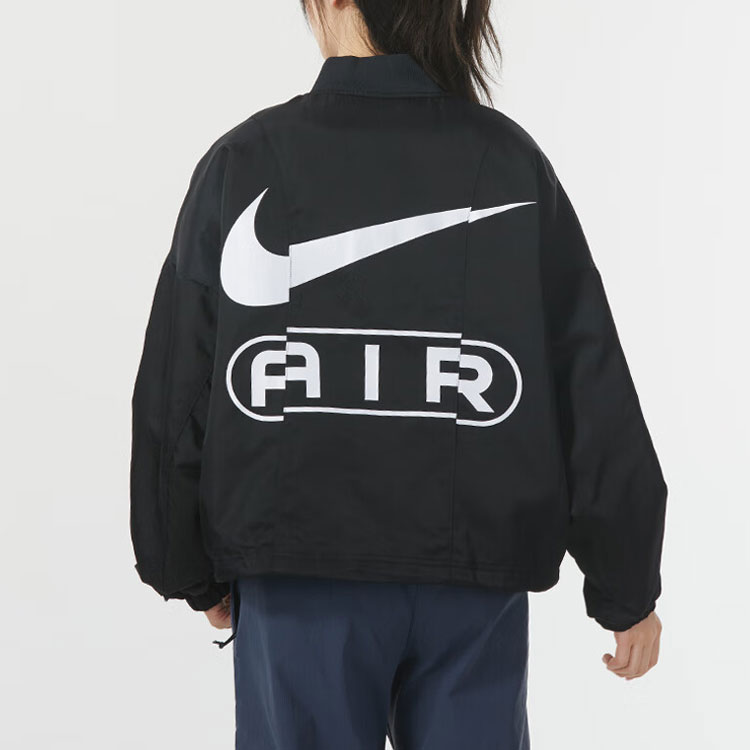 Nike Air Women's Oversized Woven Bomber Jacket Black - POIZON