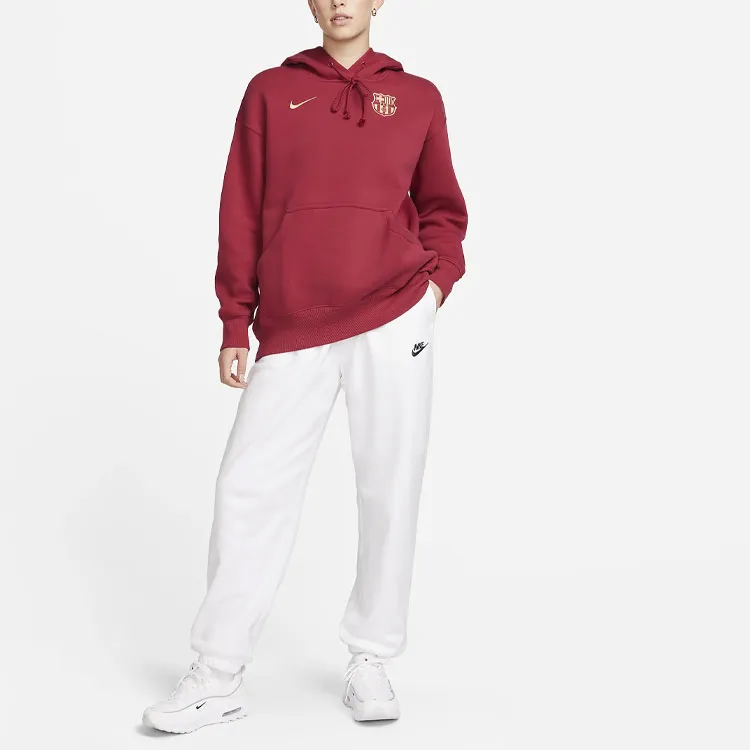Nike Fc Barcelona Phoenix Fleece Women's Nike Soccer Oversized Pullover Hoodie-3