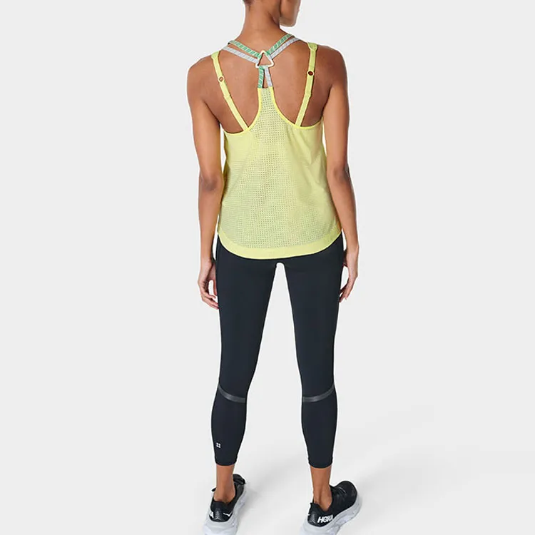 Sweaty Betty Roam Free Tank Tops Women's Pomelo Green-2