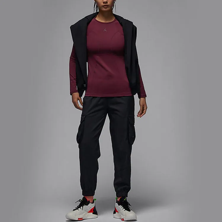 Jordan Raglan Sleeve T Shirt Women's Dark Red-2