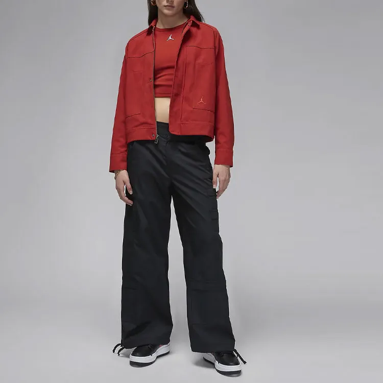 Jordan Jackets Coats Women's Sand Dune Red-3
