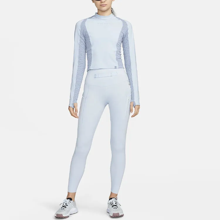 Nike Raglan Sleeve T Shirt Women's Light Shell Blue-2