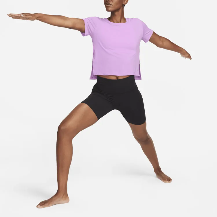 Nike Yoga Dri-FIT T-Shirt Women's Dark Purple Red-2