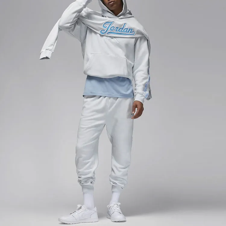 Jordan Flight MVP Knitted Sports Pants Men's Pure White Gold-2