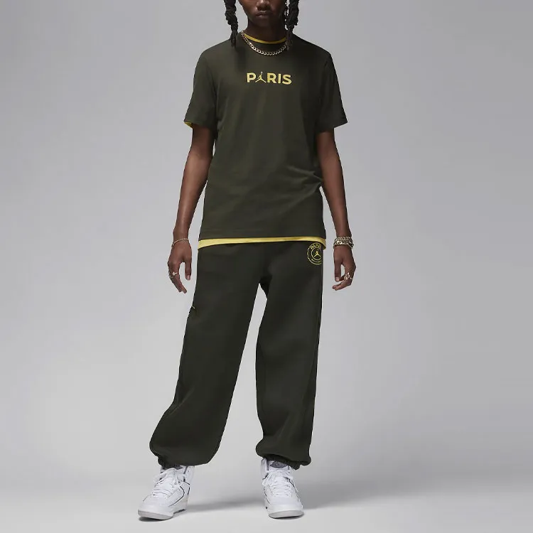 Jordan Jordan× PSG T-Shirt Men's Olive Green-2