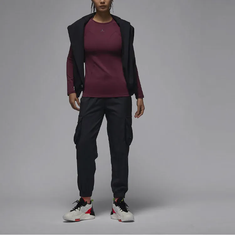 Jordan Sport Raglan Sleeve T-Shirt Women's Burgundy-2