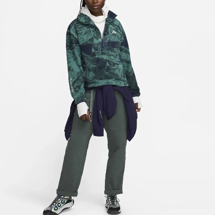 Nike 'Wolf Tree' Women's 1/2 Zip Pullover Printed Jacket-2