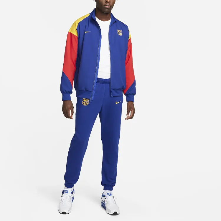 Nike FC Barcelona Club Knitted Sports Pants Men's Blue-2