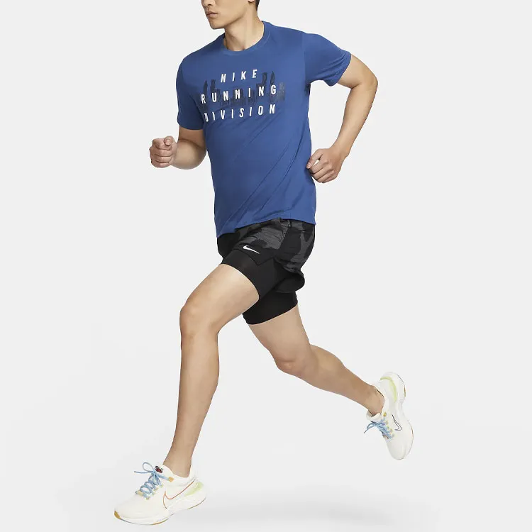 Nike Dri FIT Running Division T Shirt Men's Garden Blue-2