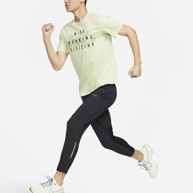 Nike Dri FIT Running Division T Shirt Men's Olive-2