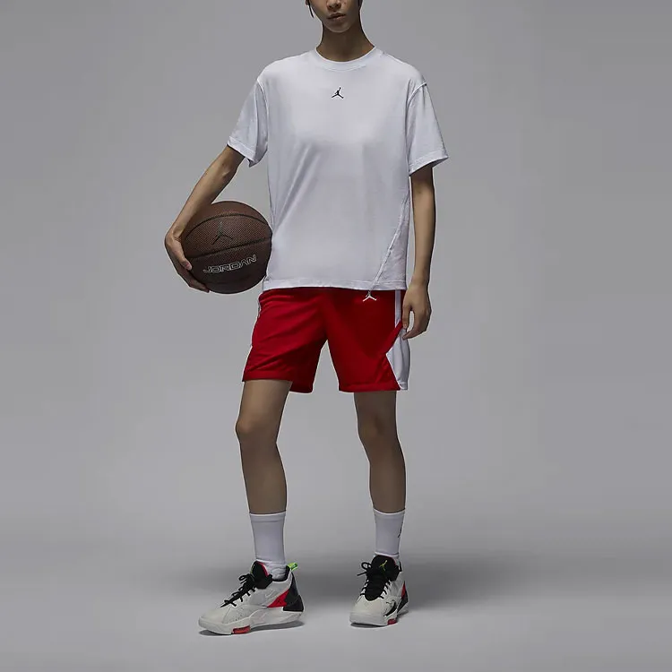 Jordan Drop Shoulder Sleeve T Shirt Women's White-3