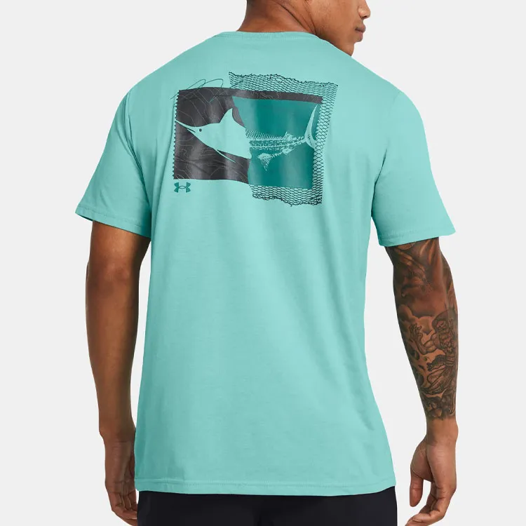 Under Armour T Shirt Men's Coast Cyan-3