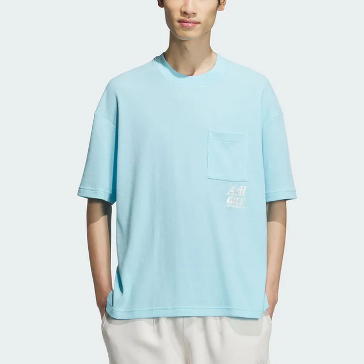 Adidas T Shirts Men Sky Blue-1