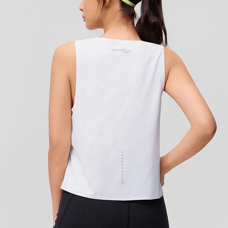 Saucony Tank Tops Women's Pearl White-3
