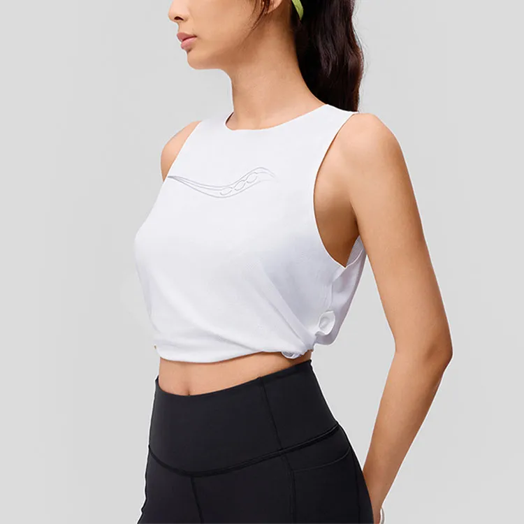 Saucony Tank Tops Women's Pearl White-4