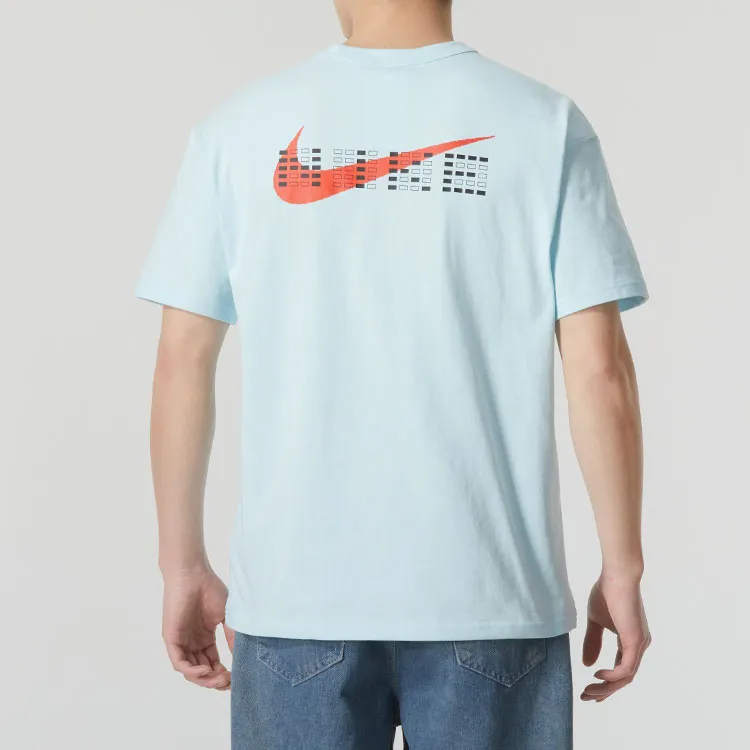 Nike T Shirts Unisex Sky Blue-3